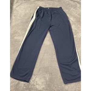 Vtg Reebok Track Pants Men Large Blue Striped Baggy Relaxed  Y2K